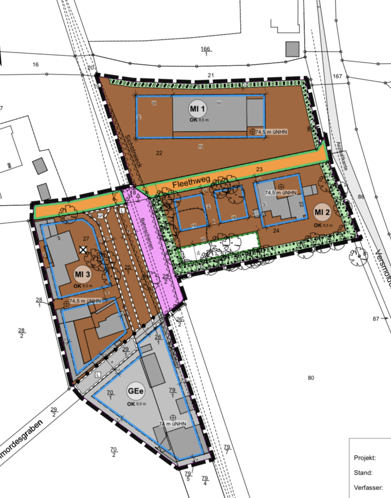 Mischgebiet neben Gewerbegebiet geoPlan Bunten
