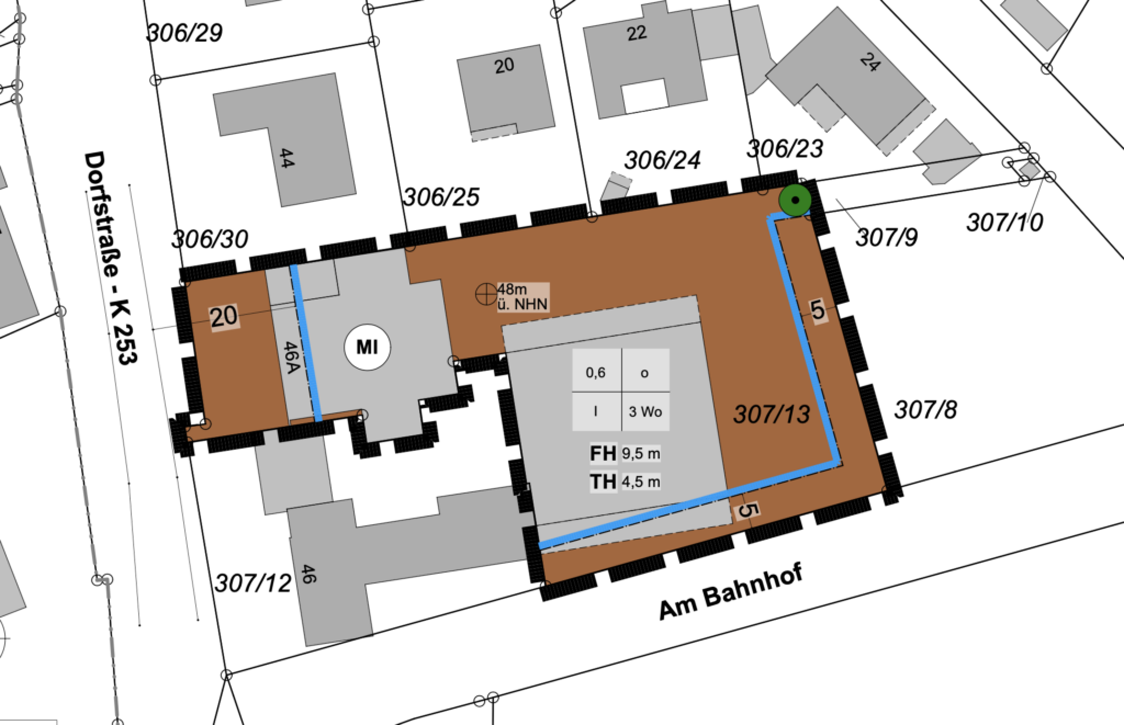 Gemeinde Visbek Bebauungsplan Zeichnung Mischgebiet