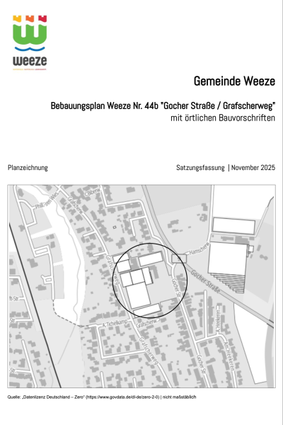 Bebauungsplan Wohngebiet Planzeichnung